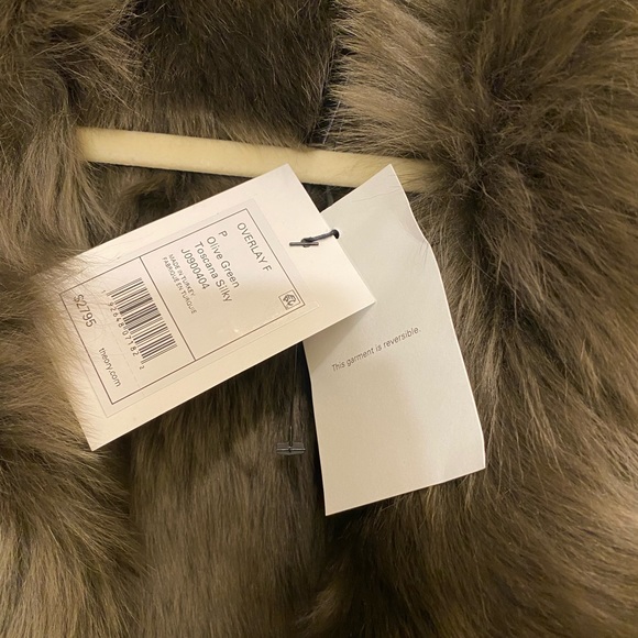 Theory overlay lamb shearling fur leather reversible coat - Picture 6 of 9